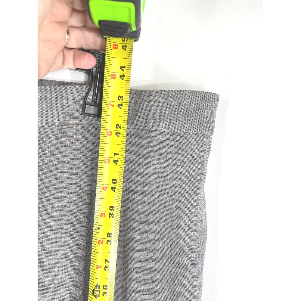 Kasper Womens Pants 12 Dress Grey Straight Leg Professional Flat Front - Picture 3 of 12